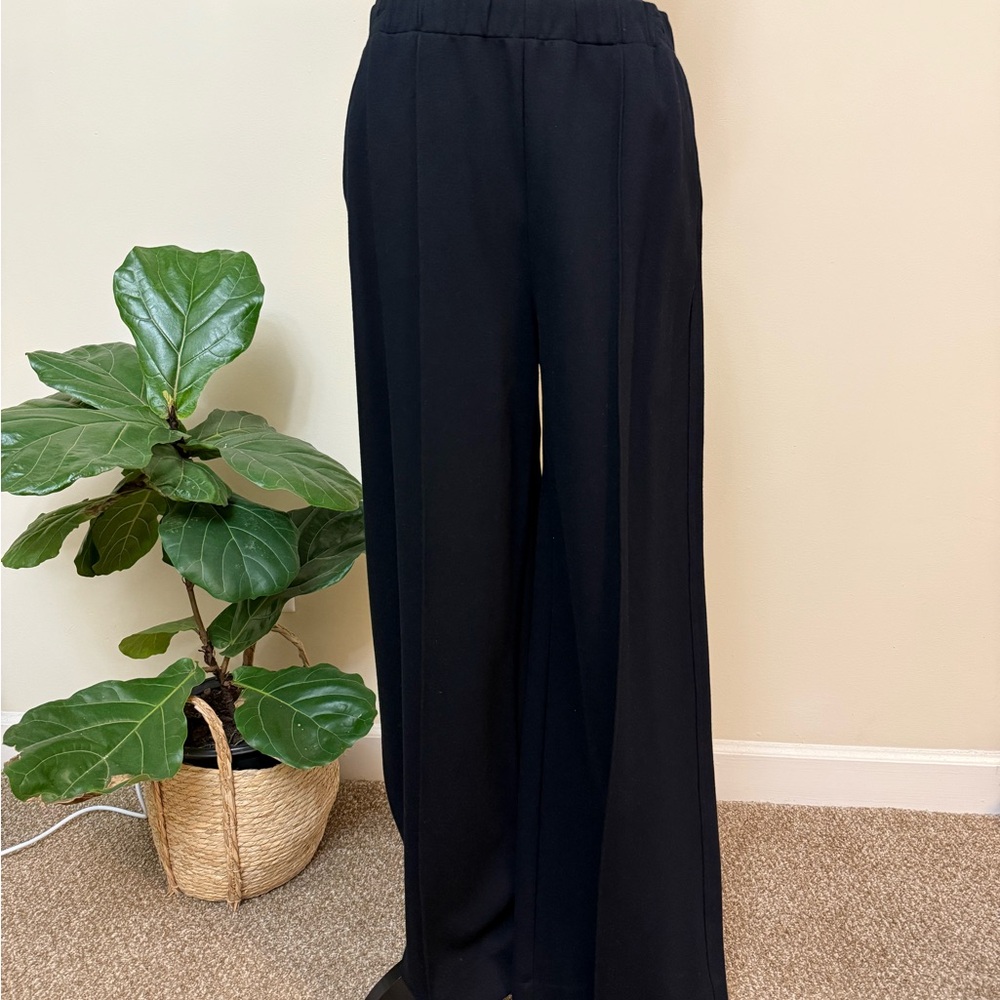 On 34th Wide Leg Ponte Black Women's Pants Small
